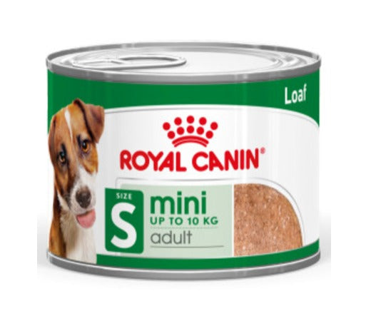Royal Canin Mini Adult Wet Small Dog Food Cans In Loaf 195g - 12 Pack