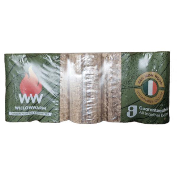 WillowWarm Wood Briquettes 8pk 8.5kg