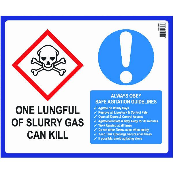 Farm Safety Sign -  Danger Slurry Gases