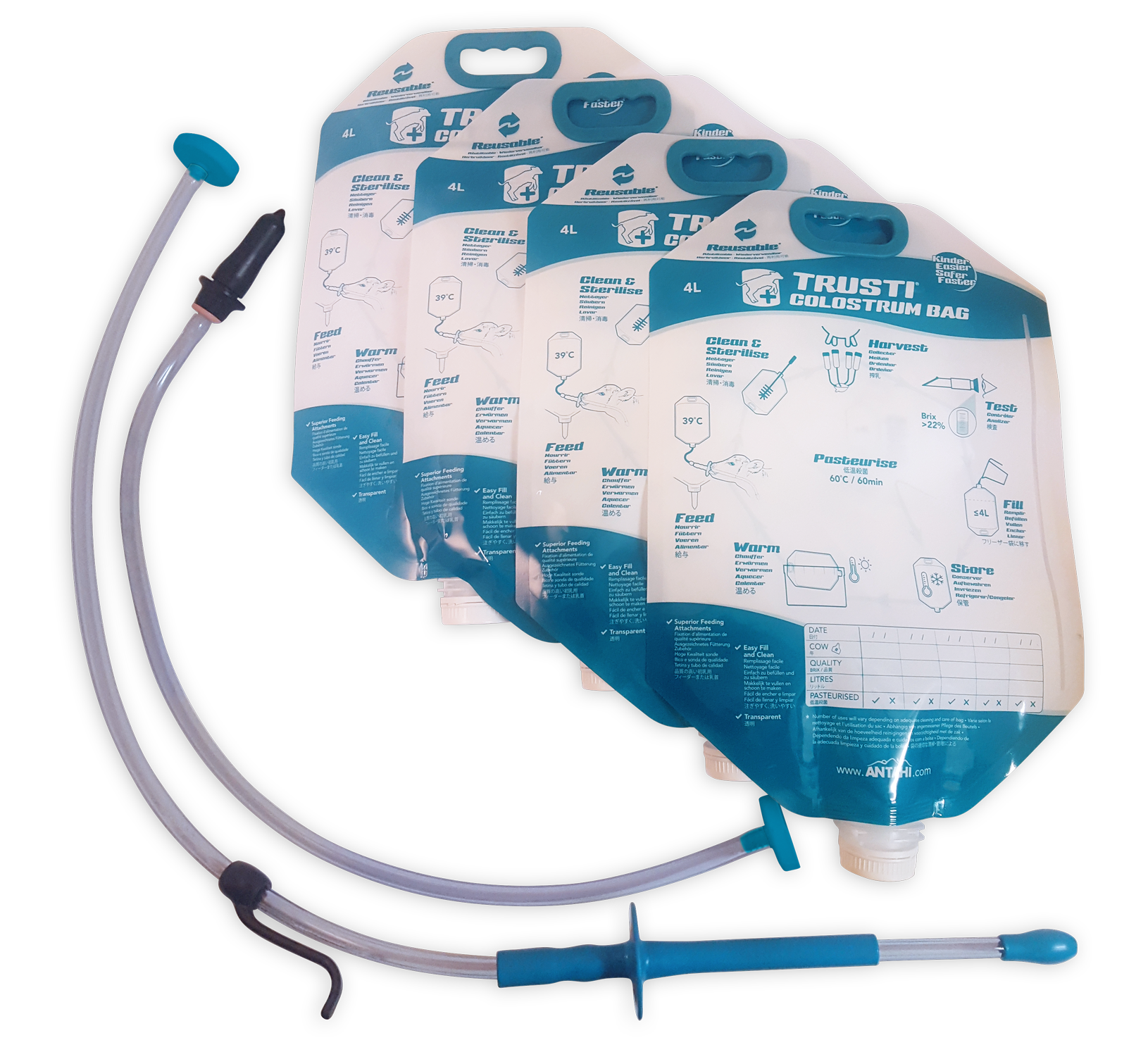 Antahi Trusti Colostrum Bag 4+Teat+Trusti Tuber