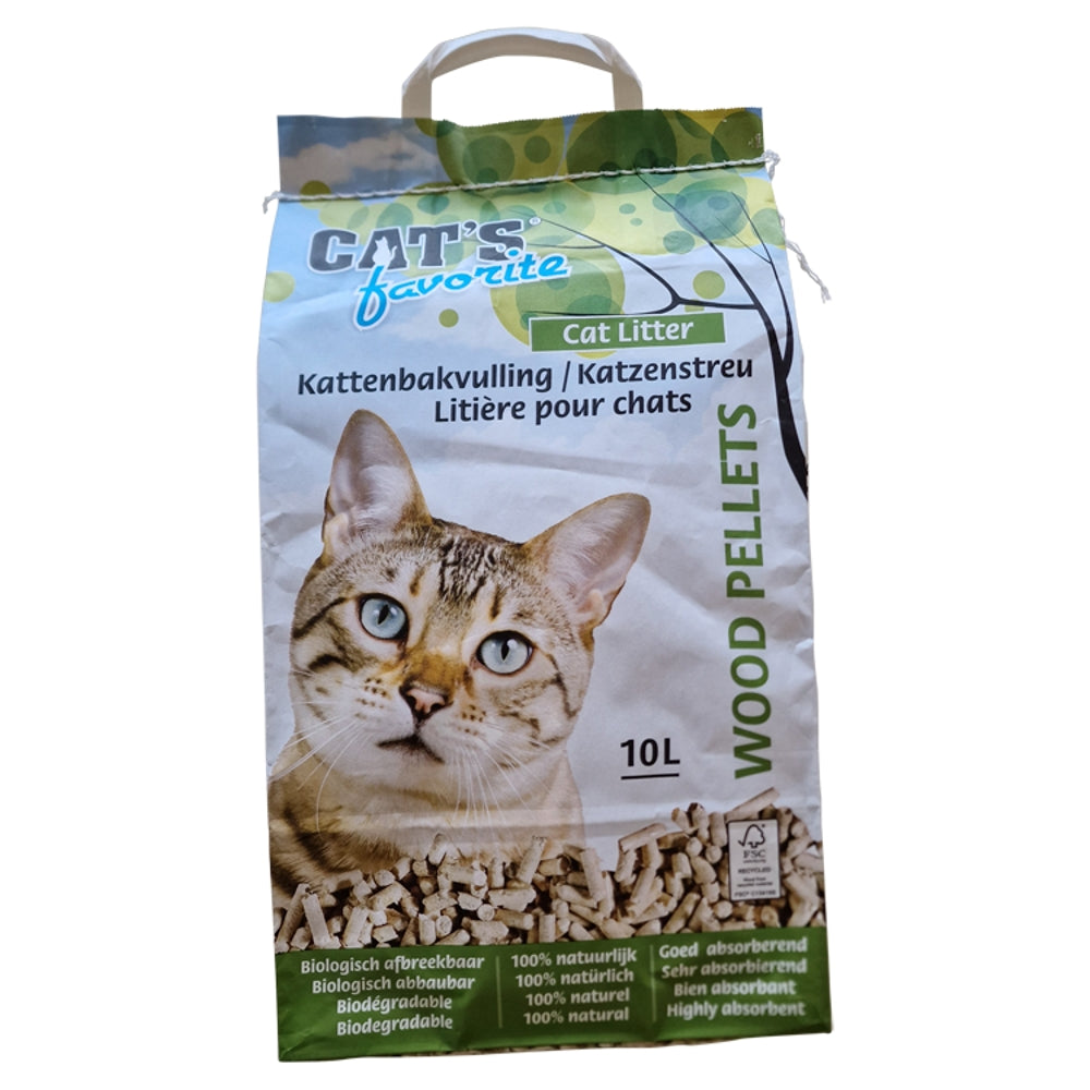 Cats Favourite Wood Pellet Cat Litter 20L