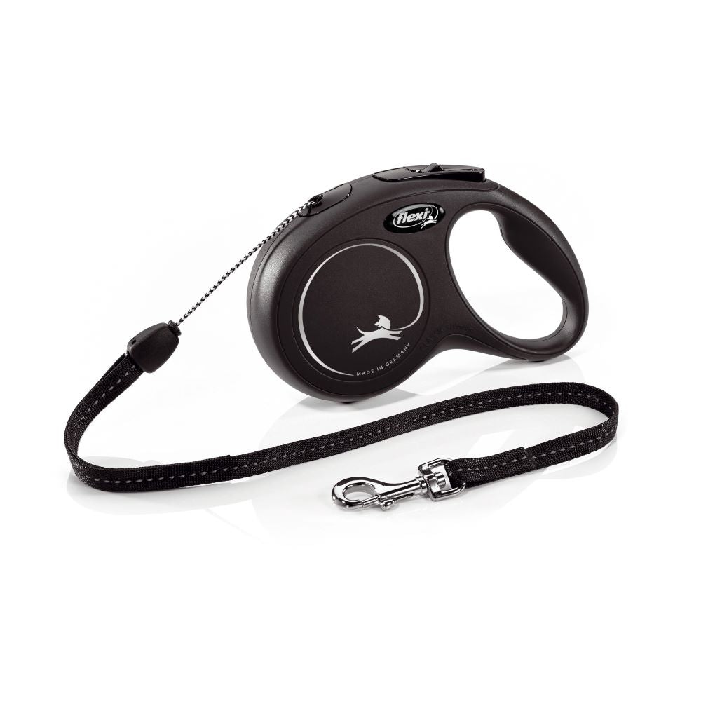 Flexi Classic Sm Black Cord Lead 8m