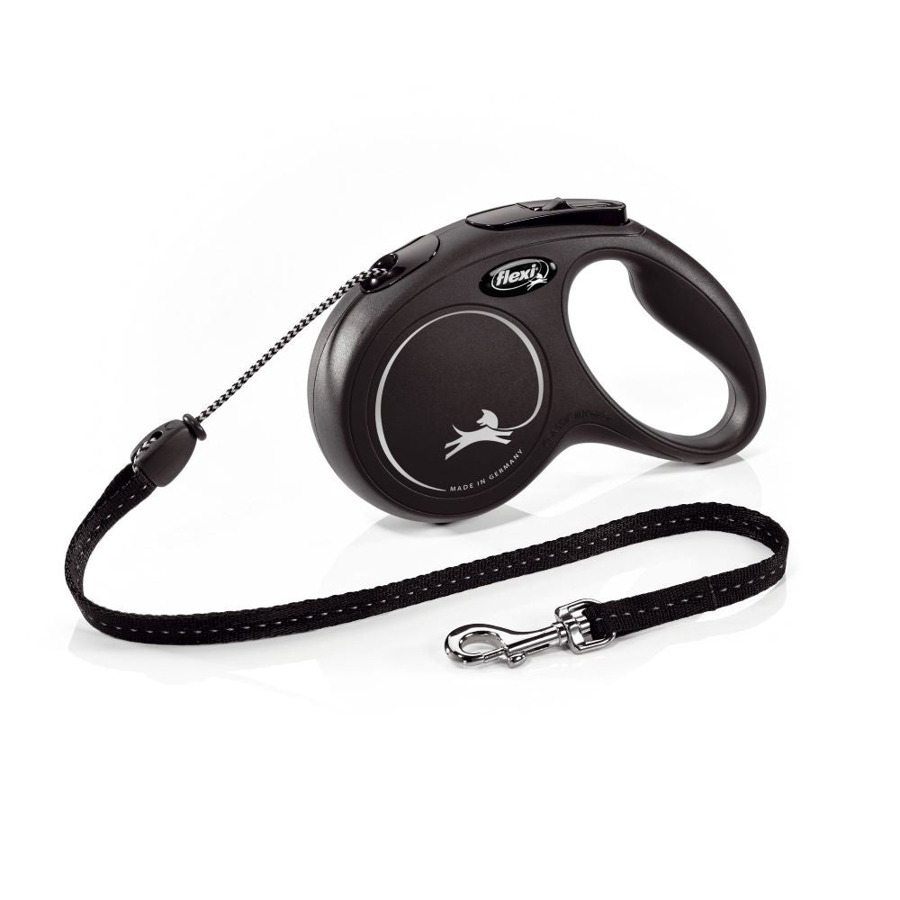 Flexi Classic Med Black Cord Lead 5m