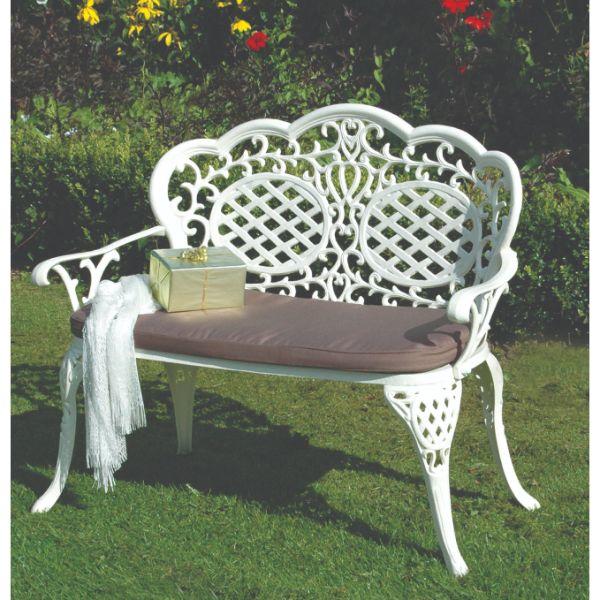 Murcia Cast Aluminium Love Seat Cream