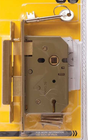 2 Lever Internal Sashlock 2.5" Brass