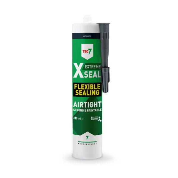 Tec7 X-Seal Airtight Flexible Sealant 310ml Anthracite Grey