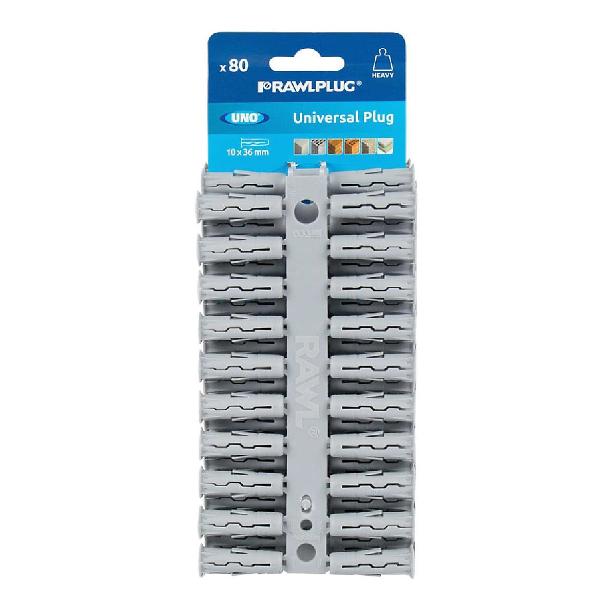 Rawl Uno Plugs Grey 10X36mm