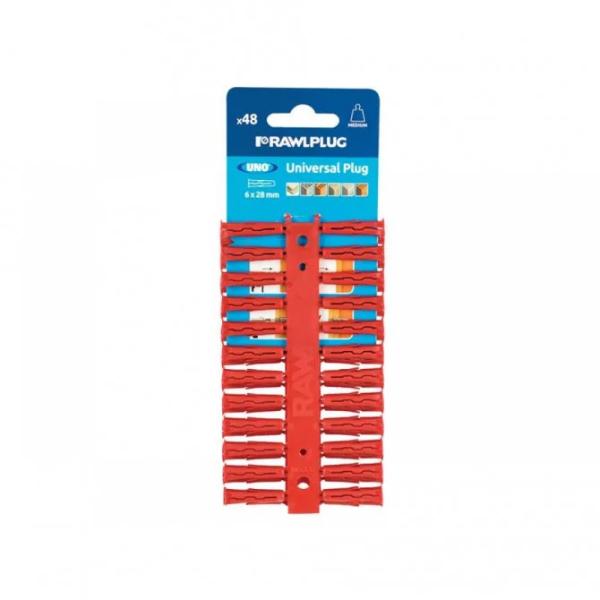 Rawl Red 6X28mm Uno Range Pack 48