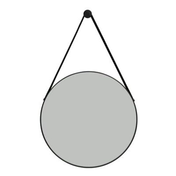 Tema Riviera Black Framed Circular Mirror 50Cm