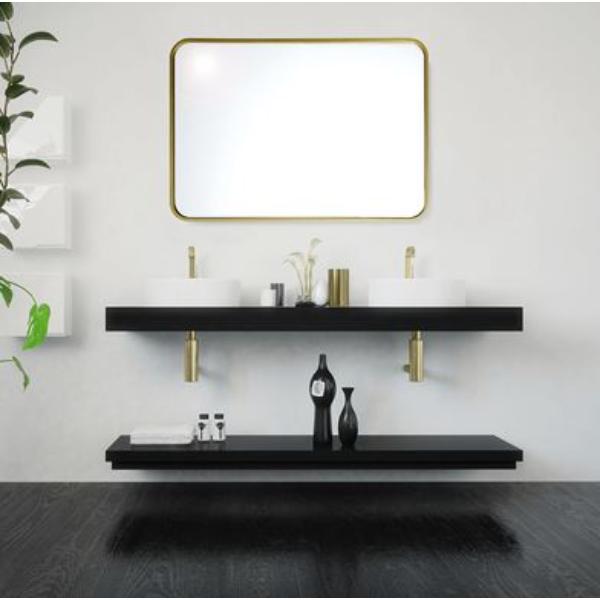 TEMA PORTO FRAMED RECTANGULAR MIRROR 70X50 GOLD