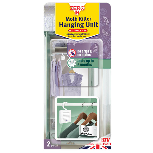 Zeroin Moth Killer Hanging Units - Twinpack