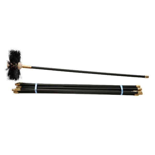 Dosco Drain / Chimney Cleaning Set 9 Rods with 1 × 8"" Sweeps Head