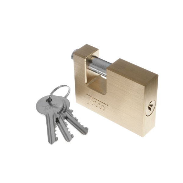 Tessi 70mm Rectangular Brass Padlock