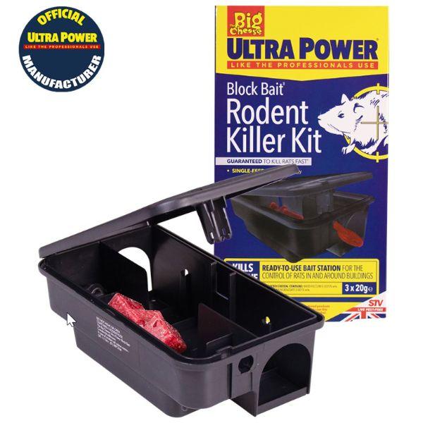 Big Cheese Ultra Power Block Bait Rodent Killer Kit