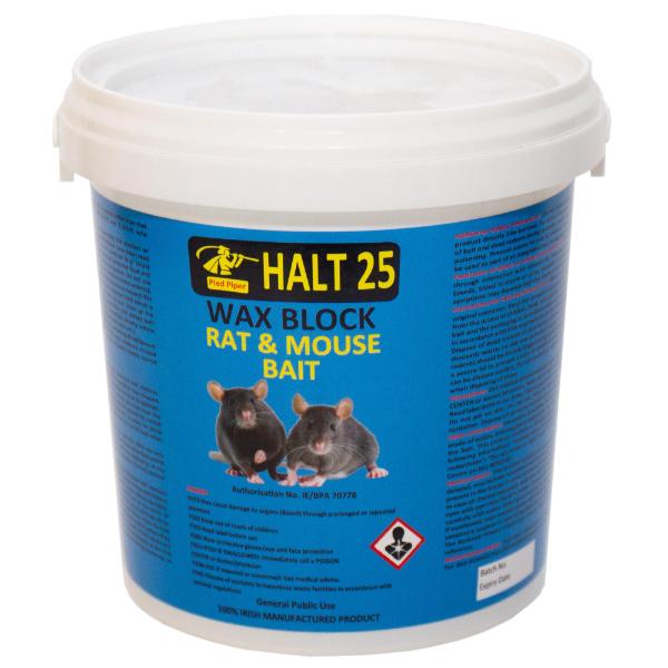 Pied Piper H25 Wax Block 300g Brodifacoum