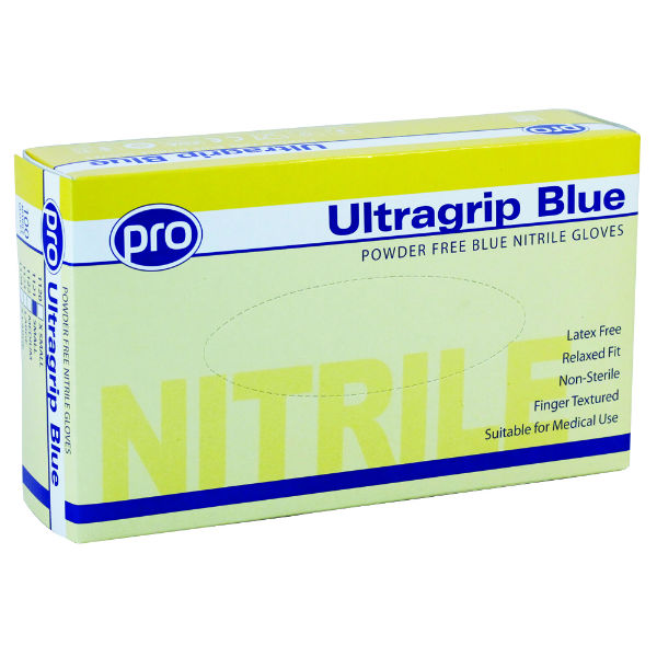 Ultragrip Blue Nitrile Milking Gloves Pack Of 100