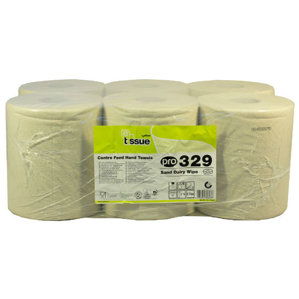 3 Ply Dairy Wipes (6 Pack) Sand Colour