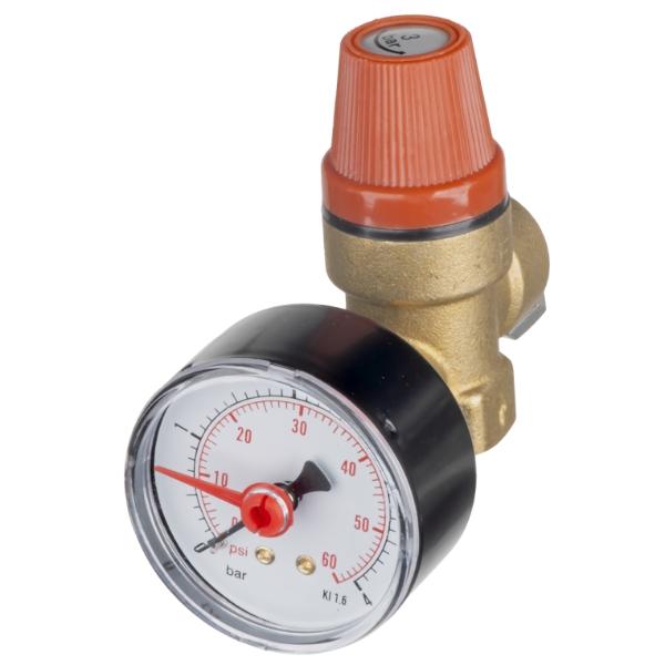 Easi Plumb 1/2" F X F Side Outlet Safety Valve - 3 Bar