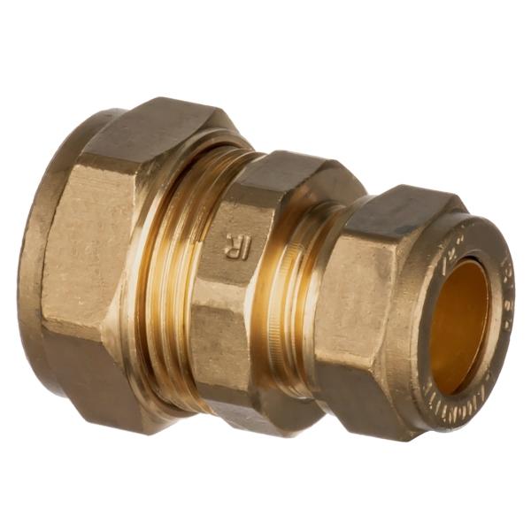 Easi Plumb 1"X 1/2" CxC Brass Compression Straight Coupling 31