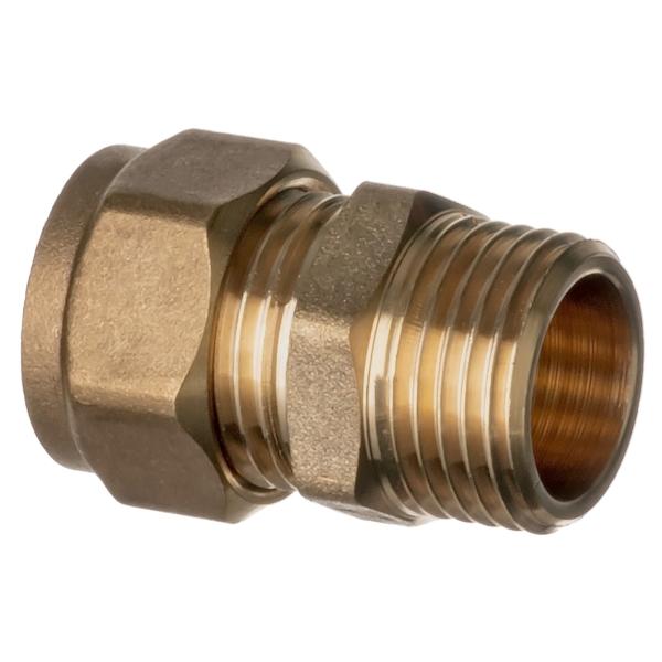 Easi Plumb 1" Mi. X C.Brass Compression Str. Coupling 311