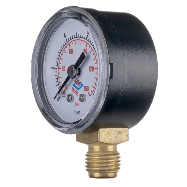 Easi Heat 1/4" Bottom Inlet Pressure Gauge (0-10 Bar)