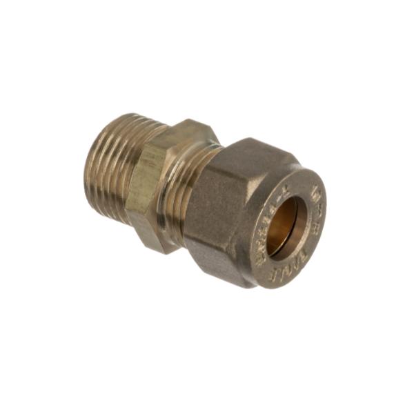 Easi Plumb 3/8" Mi. X 10mm Comp. Brass Straight Coupling 61