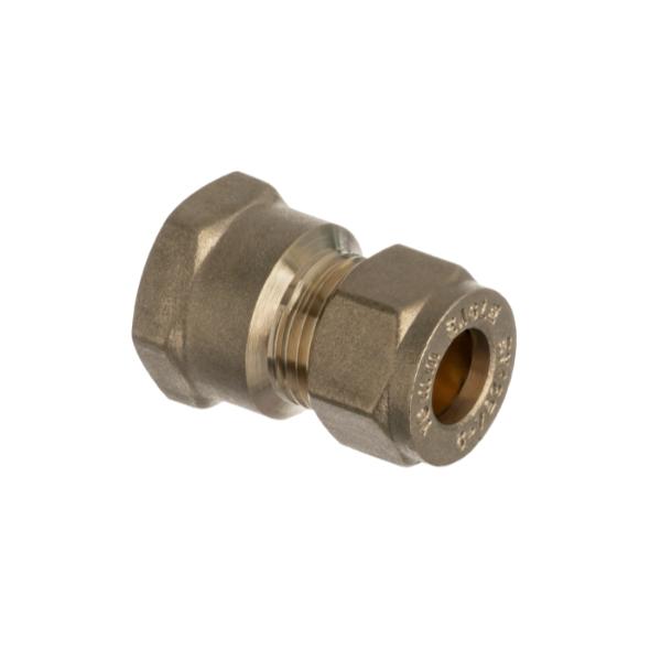 3/8" Fi. X 10mm Compression Brass Straight Coupling