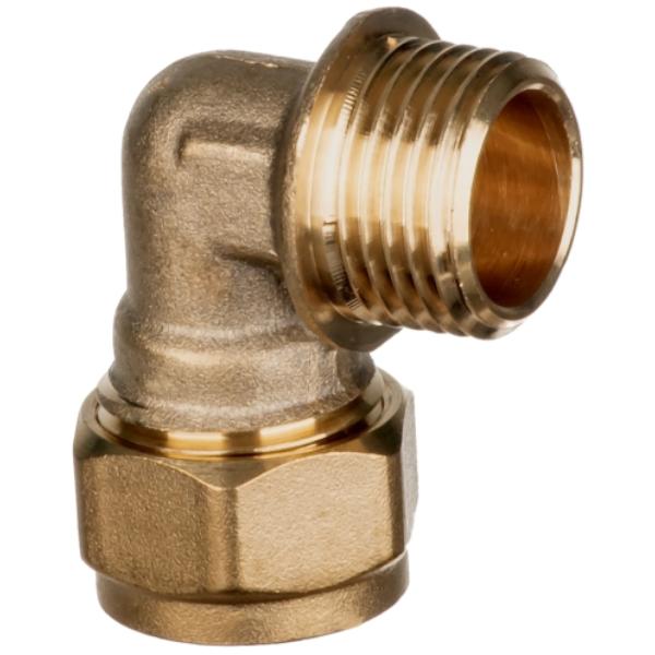 Easi Plumb1/2" Mi. X 1/2" C. Brass Compression Elbow 316