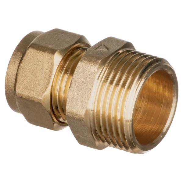 Easi Plumb 1" Mi. X 3/4" C. Brass Compression Coupling 311