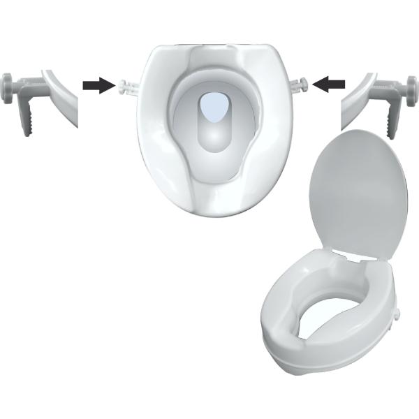 4" (100Mm) Assist Raised Toilet Seat