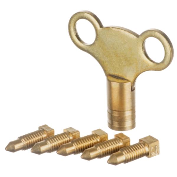 Easi Plumb 5 Pack Air Vent Pins & Clock Type Vent Key