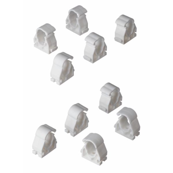 Easi Plumb 10 Pack 1/2" White Hinged Pipe Clips