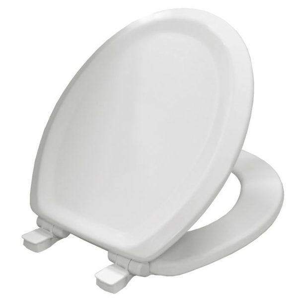 Bemis Phila Slow Close STA-TITE Toilet Seat White Wood