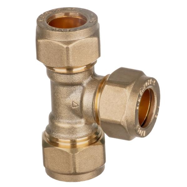 Easi Plumb 1/2" CxCxC Brass Compression Equal TEE 318