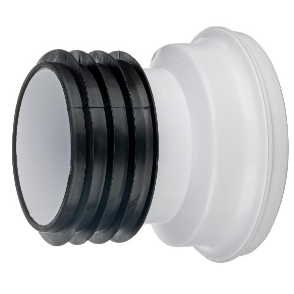 Easi Plumb 4" White Straight Pan Connector