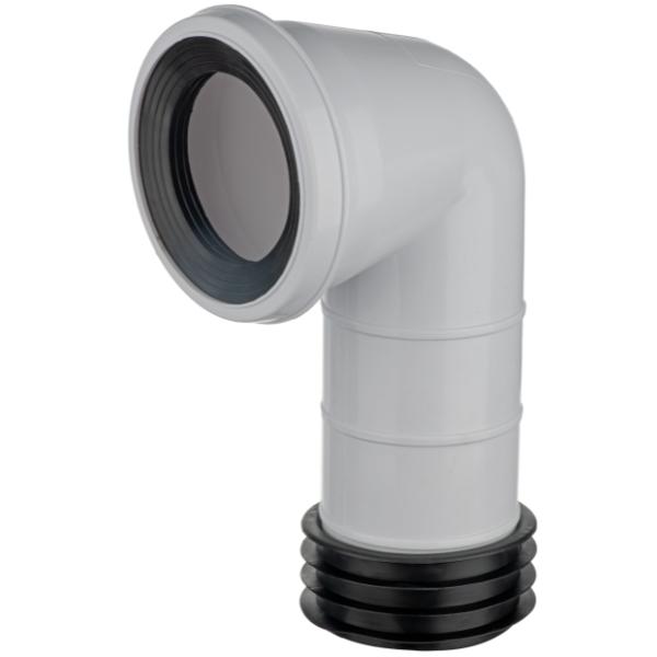 Easi Plumb 4" White Fixed 90 Deg Pan Connector