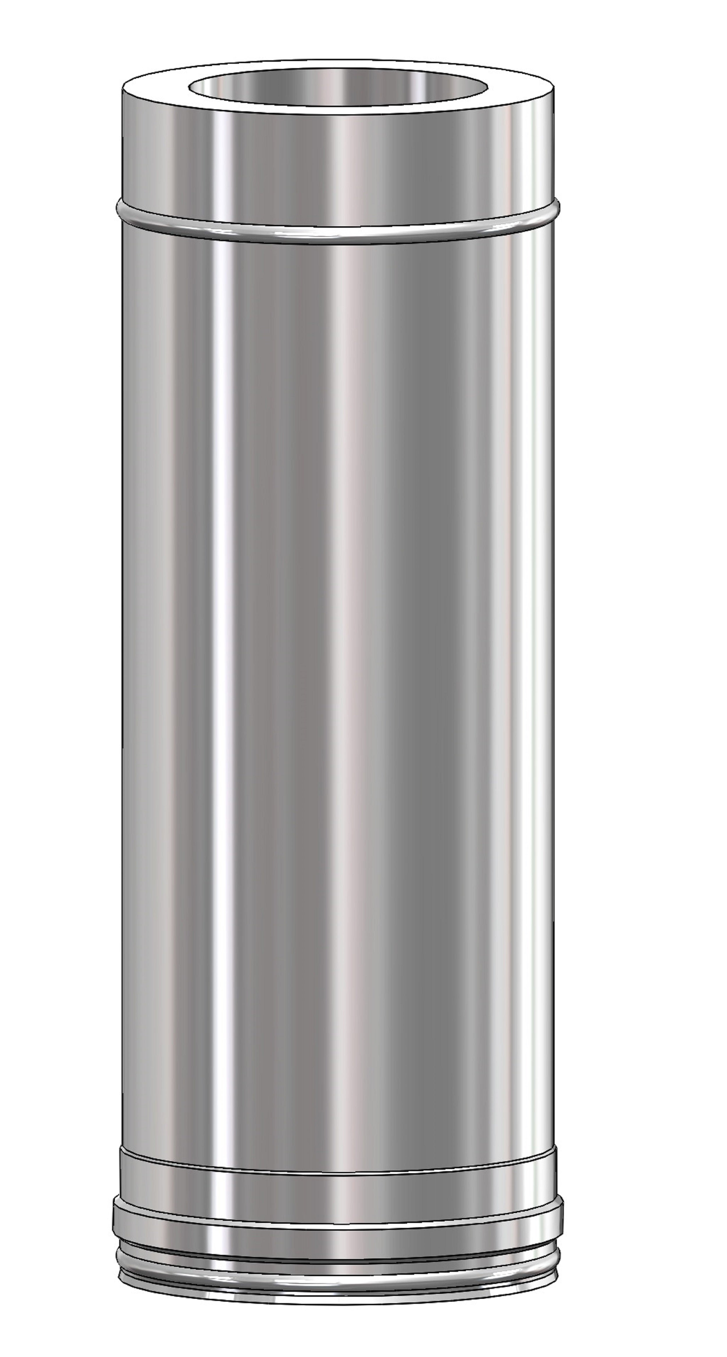 Mi Flues System 2 125MM Twin Wall Insulated 500MM Long