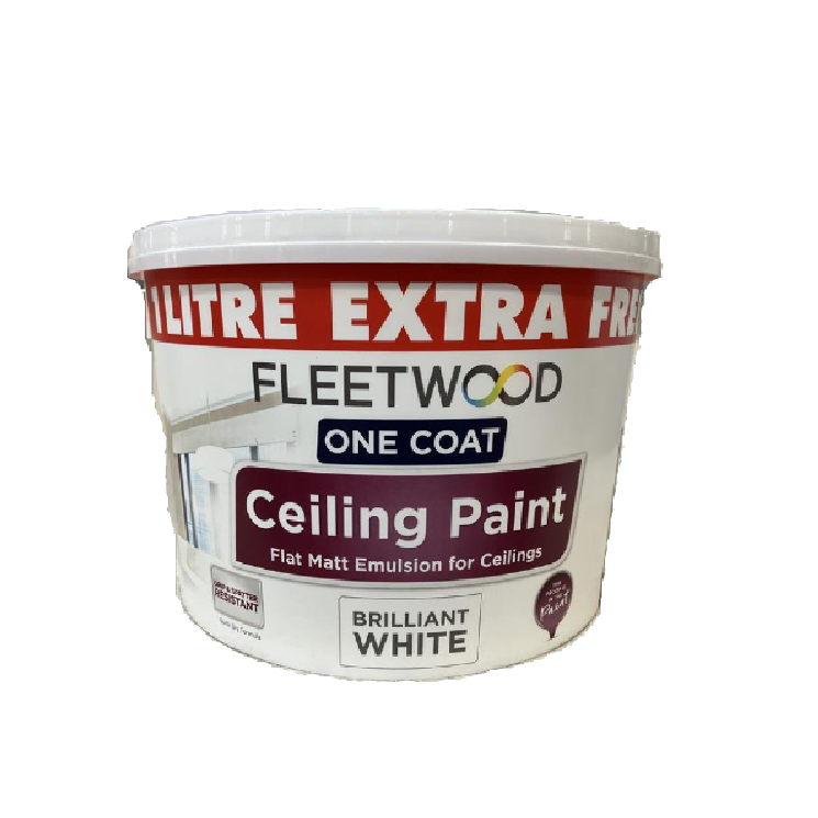Fleetwood Ceiling Paint Brilliant White 9L and 1L Free