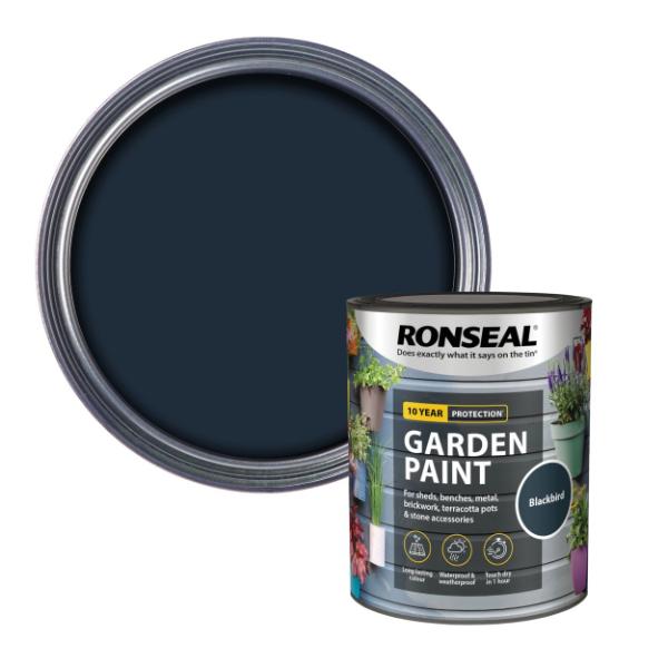 Ronseal Garden Paint 750 ml - Blackbird