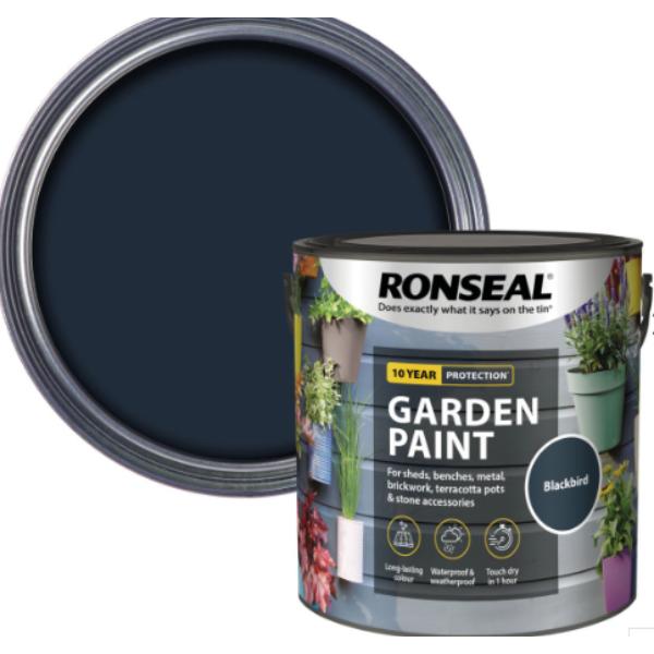 Ronseal Garden Paint 2.5 Litre - Blackbird