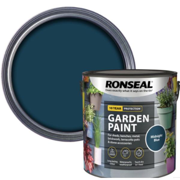 Ronseal Garden Paint 2.5 Litre - Midnight Blue