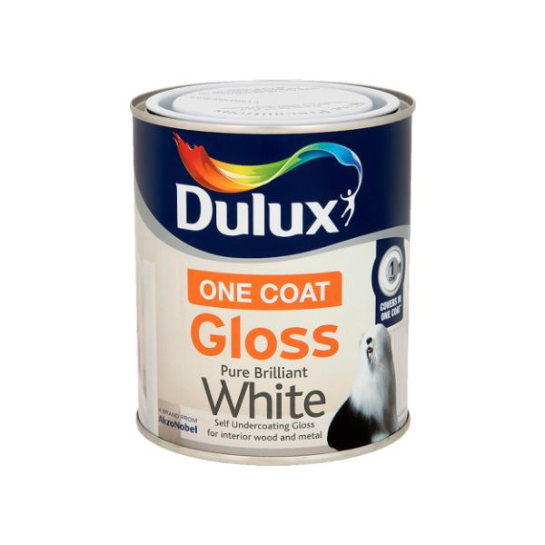 Dulux Once Gloss Brilliant White 0.75L
