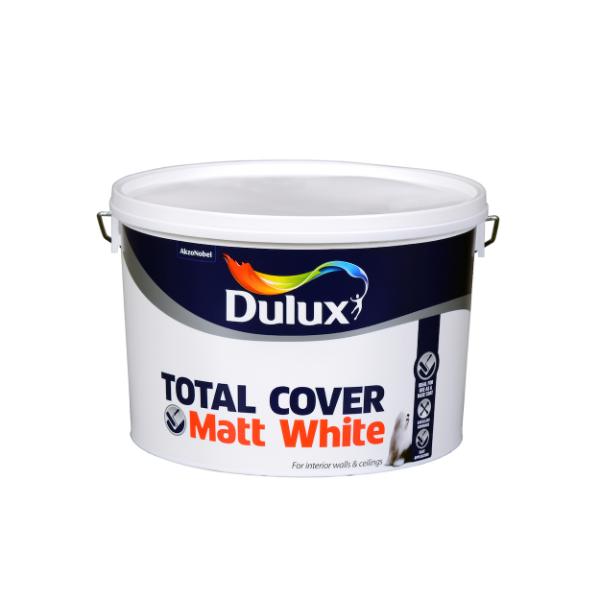 Dulux Total Cover Matt White 10L