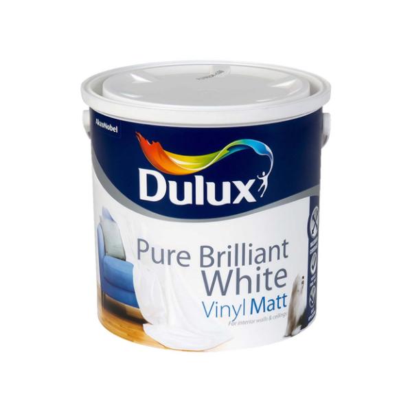 Dulux Vinyl Matt Pure Brilliant White 10L