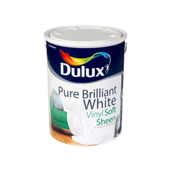 Dulux Vinyl Soft Sheen Pure Brilliant White 5L - White