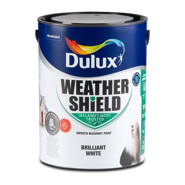 Dulux Weathershield Smooth Masonry Pure Brilliant White 5L