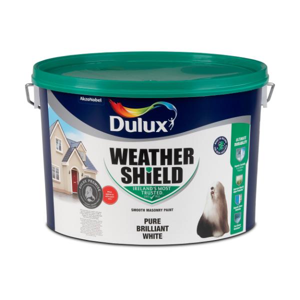 Dulux Weathershield Smooth Masonry Pure Brilliant White 10L