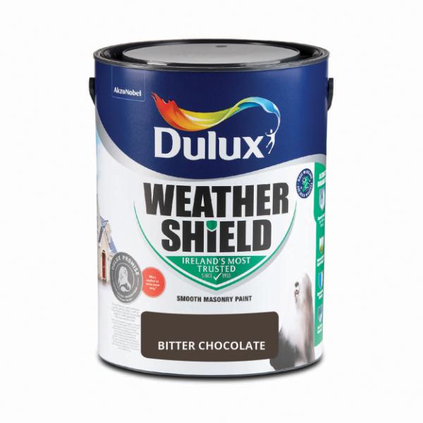Dulux Weathershield Smooth Masonry Bitter Chocolate 5L - Bitter Chocolate
