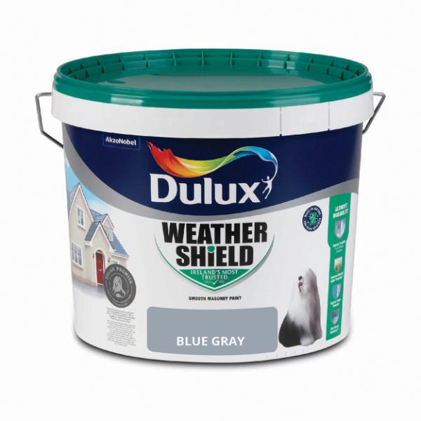 Dulux Weathershield Smooth Masonry Blue Grey 10L - Blue Grey