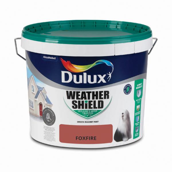 Dulux Weathershield 10L Paint - Foxfire